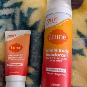 Travel Mini Size Lume Whole Body Deodorant - Clean Tangerine Body Spray NWT
